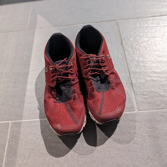 ON Womens Cloud Mesh Ruby White Trainers - Picture 5 of 6